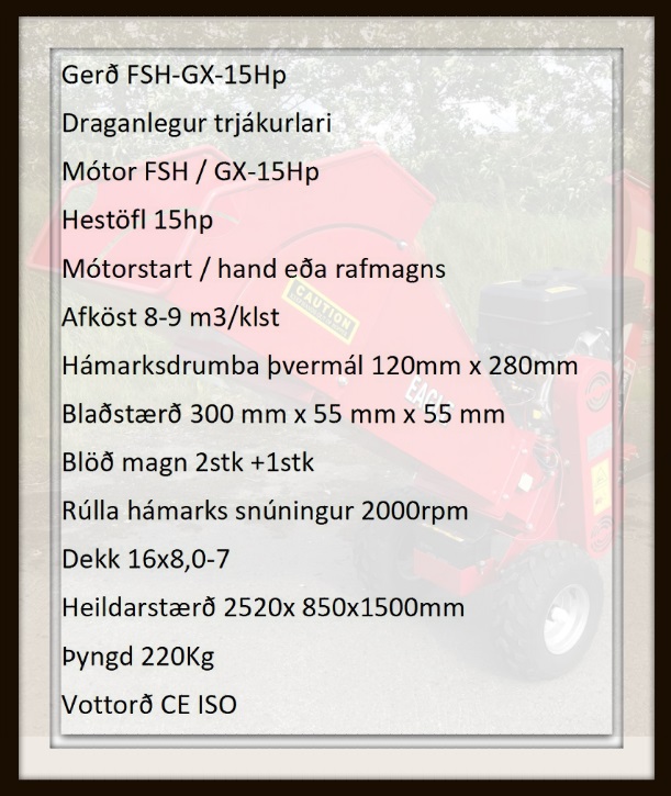 KURLARI X15 EAGLE Verð 319.013+vsk með 20% afmælisafslætti