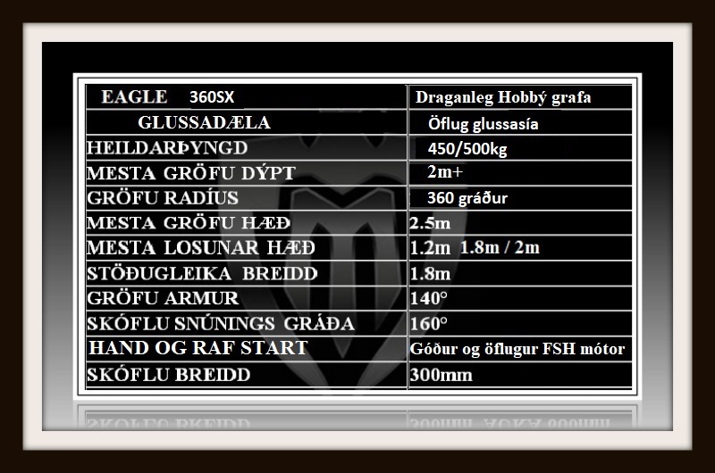 SMÁGRAFA EAGLE 360SX Draganleg Verð frá 989.984+vsk