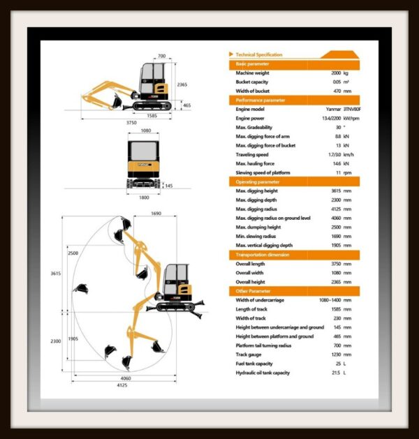 SMÁGRAFA YUCHAI YC 20SRpró