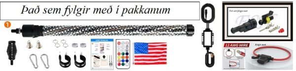 Ljósastöng Led 6 fet Kynningaverð