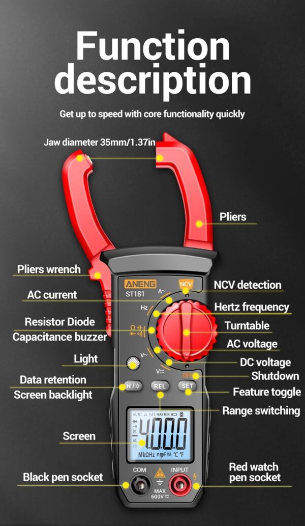 Rafmagns Klemmu Mælir