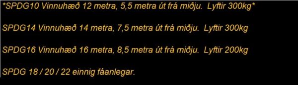 Spjótlyftur Draganlegar Verð frá 3.980.700+vsk