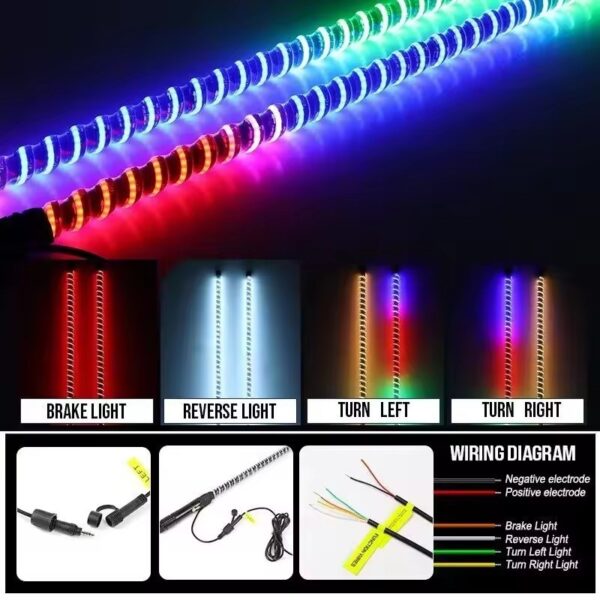 Ljósastangir LED Ljósastangir 6 feta sett Kynningaverð