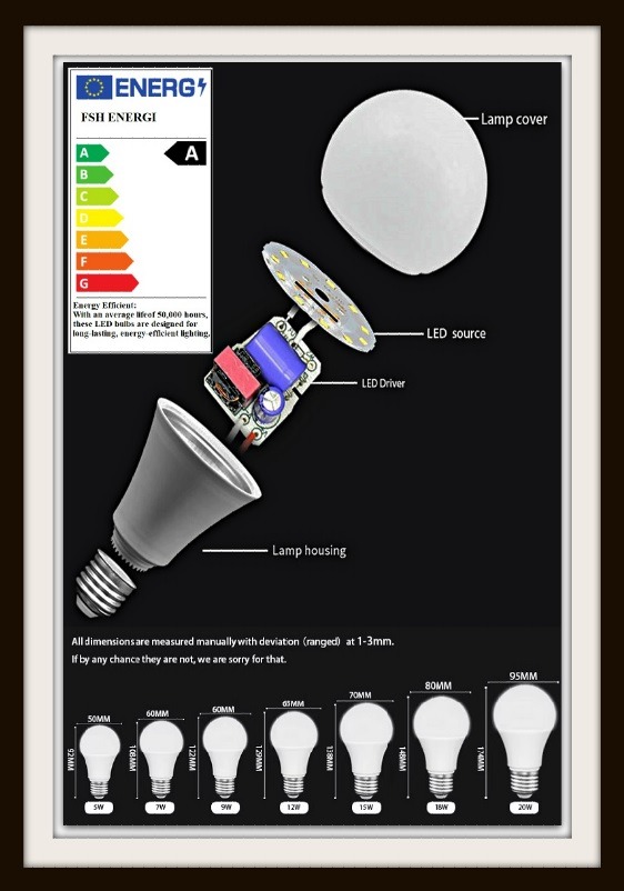 Led Ljósaperur 18w 165-265v Heildsala 10 stk.