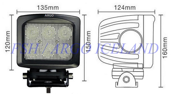 Vinnuvélaljós FSH-LD 60W - 90°