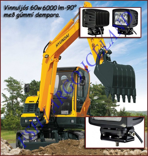 Vinnuvélaljós FSH-LD 60W - 90°