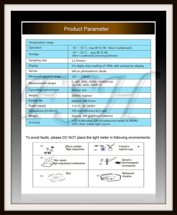 Ljósmælir LUX LJÓSMÆLIR