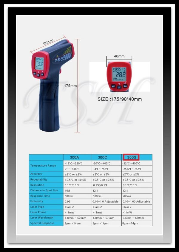 LASER HITAMÆLIR 300S