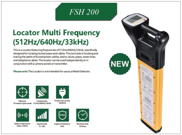 Staðsetningartæki fyrir fjöltíðni (512Hz/640Hz/33kHz) Til á lager