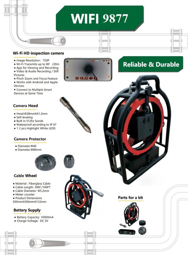Röramyndavél WI-FI