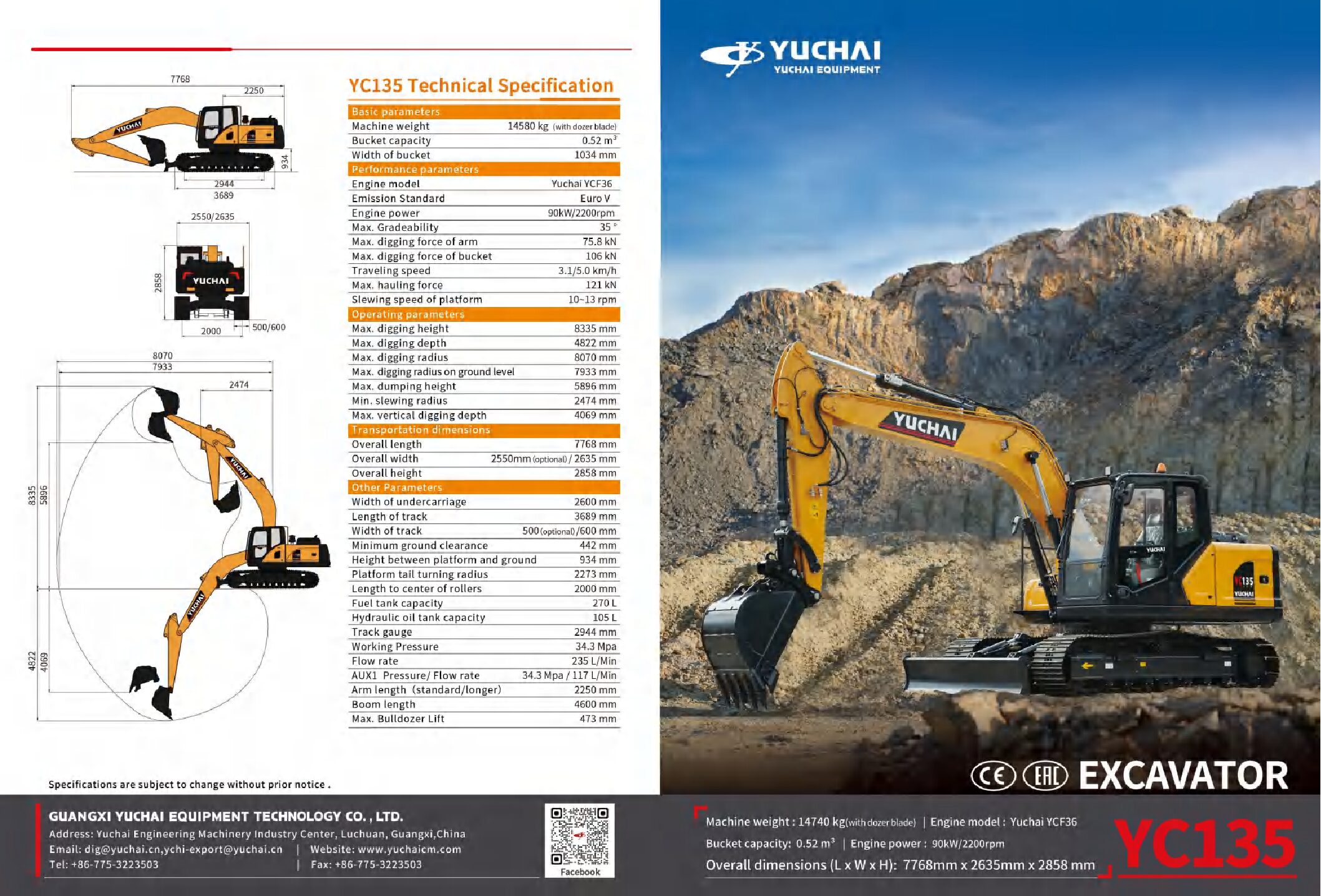 YC135 Beltagrafa YUCHAY YC135 / YUCHAI með yfir 20ára reynslu á Íslandi